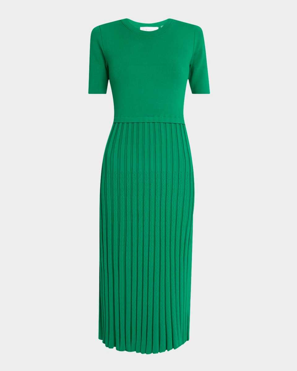 The Vesper Pointelle Ribbed Midi Sweater Dress